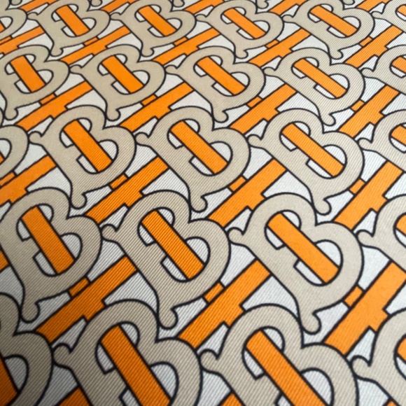 Burberry Monogram Silk Print Square Scarf 35”x35” - Picture 3 of 16